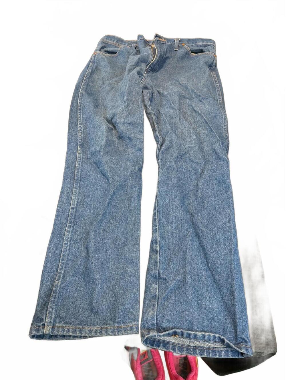 Wrangler Men's Straight Leg Jeans Size 33x32 Blue Denim
